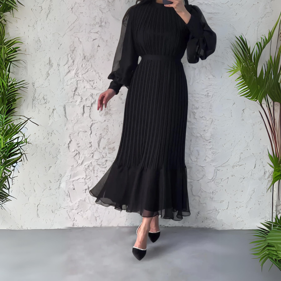 Cami - Robe de Soirée Chic Française d'Automne avec Accents en Maille