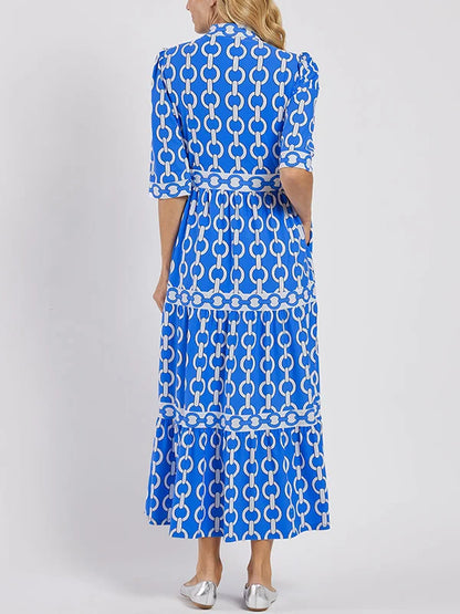 Juliette | Robe Midi avec Détail en Chaîne