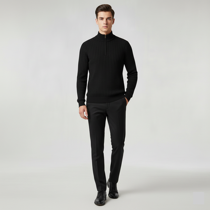 ZERMATT High Collar Half Zip Sweater