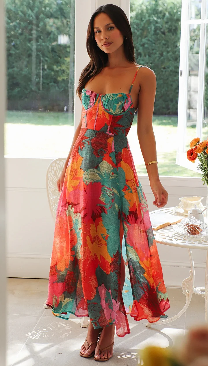 Julian - Robe Sexy à Imprimé Floral