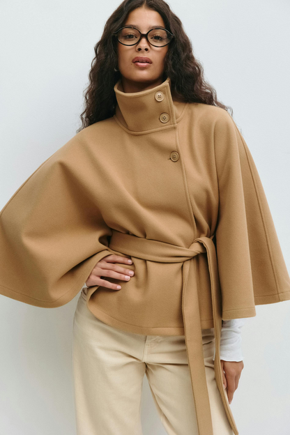 ARIA | Belted Cape Jacket