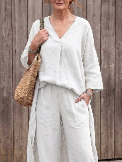 Onyx | Ensemble Top Tunique Long et Pantalon Large