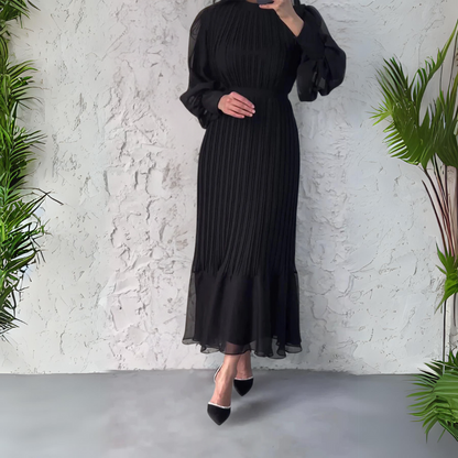 Cami - Robe de Soirée Chic Française d'Automne avec Accents en Maille