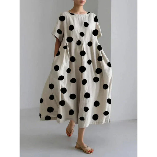 VALENTINA | Robe d'été avec des pois classiques