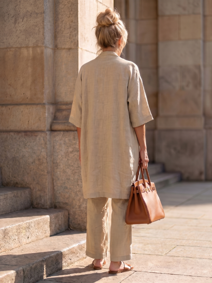 Yael | Ensemble de Top et Pantalon Détendu en Trois Pièces