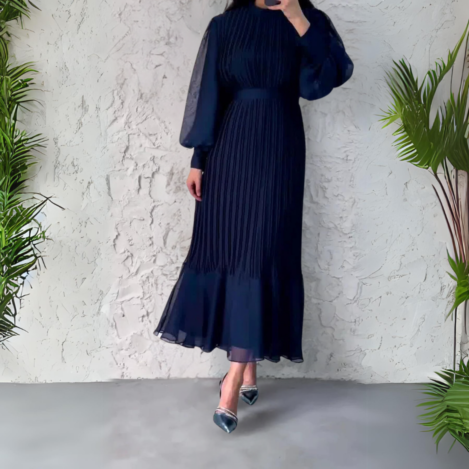 Cami - Robe de Soirée Chic Française d'Automne avec Accents en Maille
