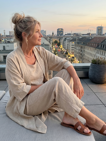 Yael | Ensemble de Top et Pantalon Détendu en Trois Pièces