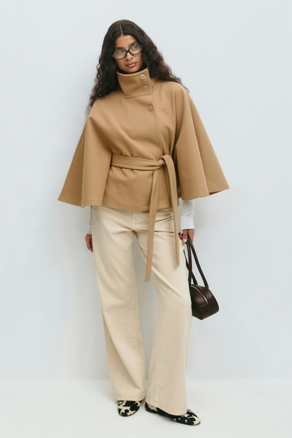 ARIA | Belted Cape Jacket
