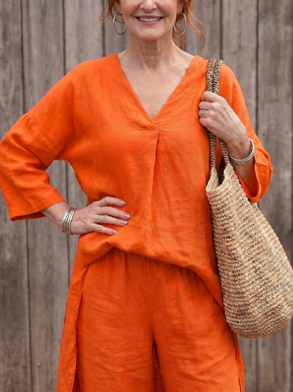 Onyx | Ensemble Top Tunique Long et Pantalon Large