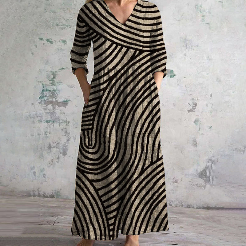 Bonnie - Robe vintage à rayures