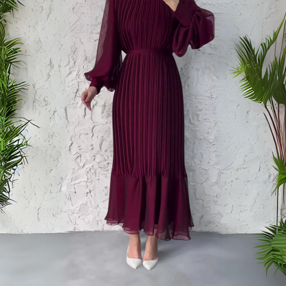Cami - Robe de Soirée Chic Française d'Automne avec Accents en Maille