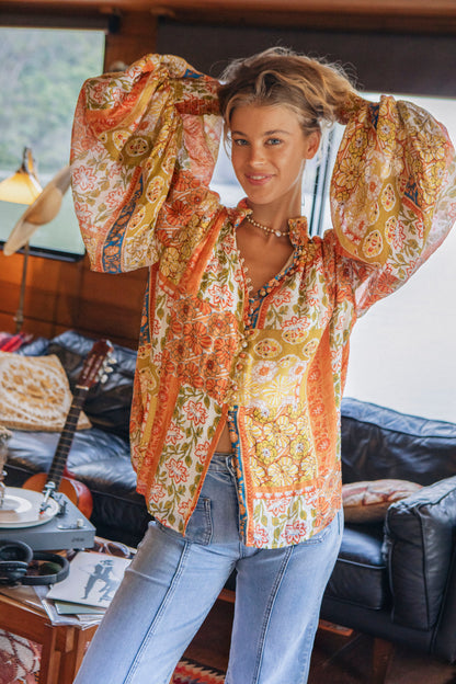 Aurora Blouse - Gold Dust