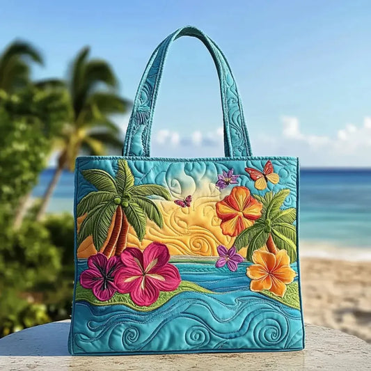 Island Breeze | Sac Tote Matelassé Fait Main