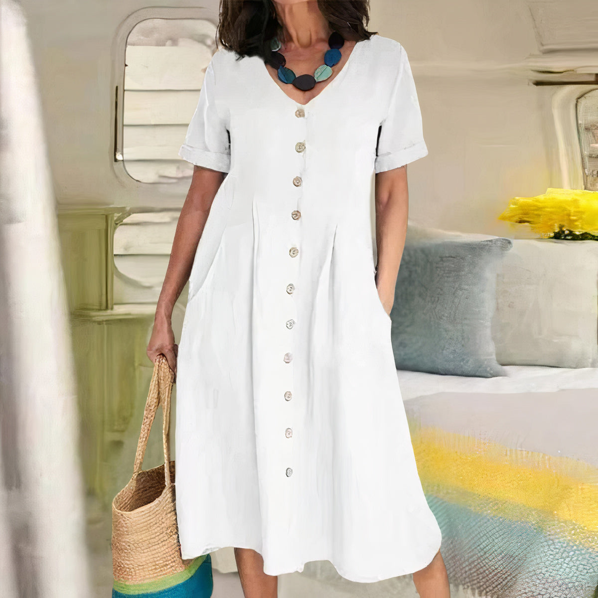 Yasmin™ - Robe Boutonnée Sans Effort