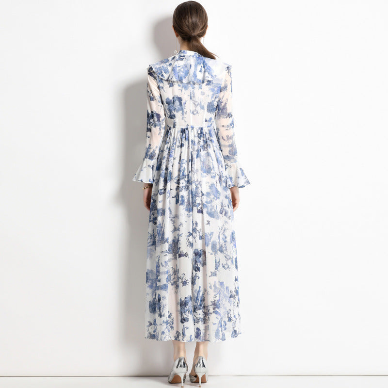 Gabby | Robe Élégante à Imprimé Encre