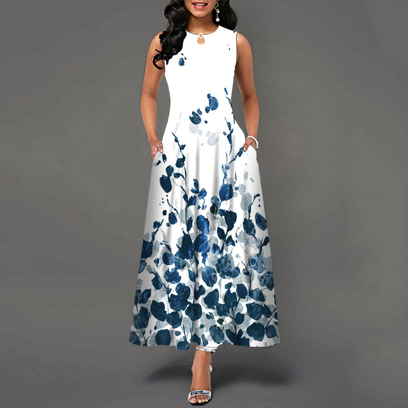 Bianca™ - Robe Décontractée Sans Manches avec Jupe Évasée
