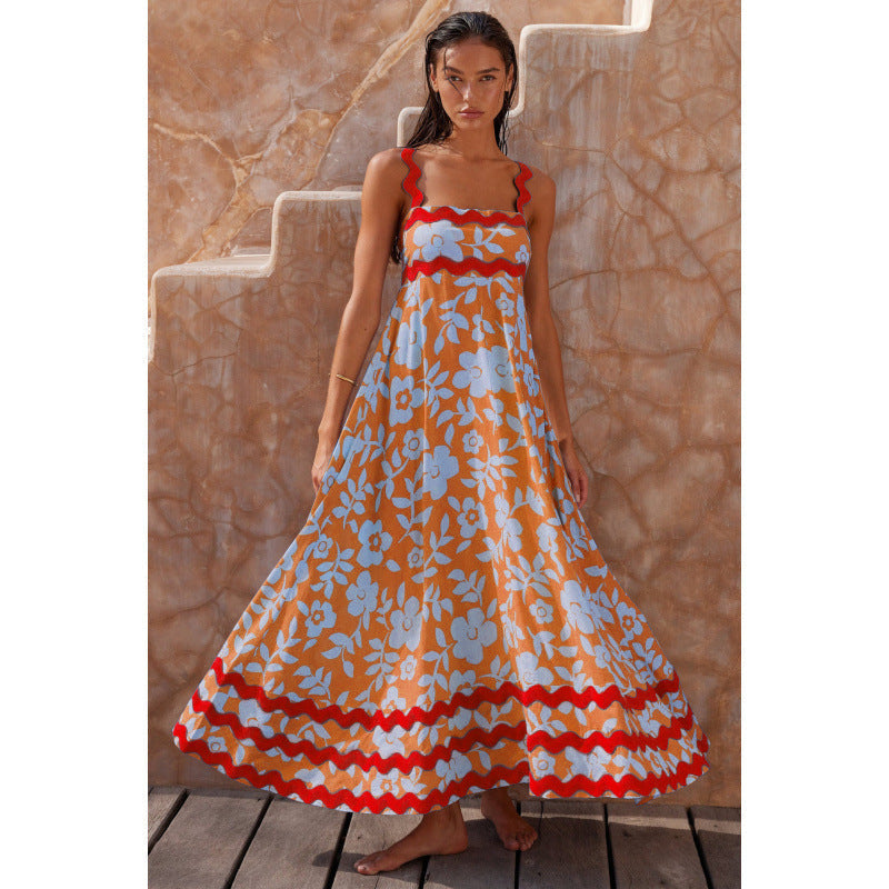 Ashly™ - Robe Maxi à Encolure Bobo