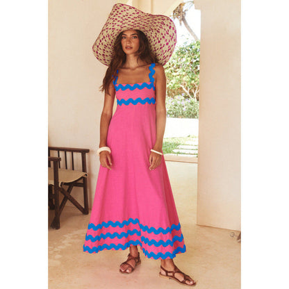 Ashly™ - Robe Maxi à Encolure Bobo