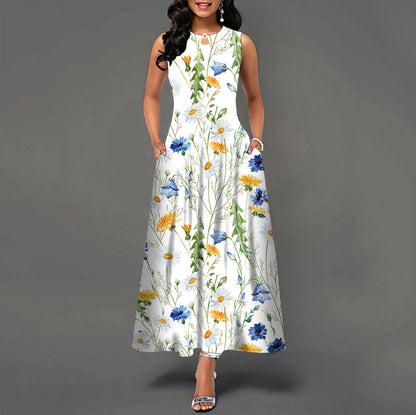 Bianca™ - Robe Décontractée Sans Manches avec Jupe Évasée