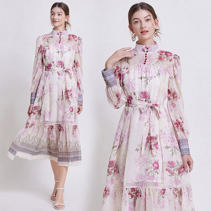 Sarah | Robe en Chiffon Floral Élegante