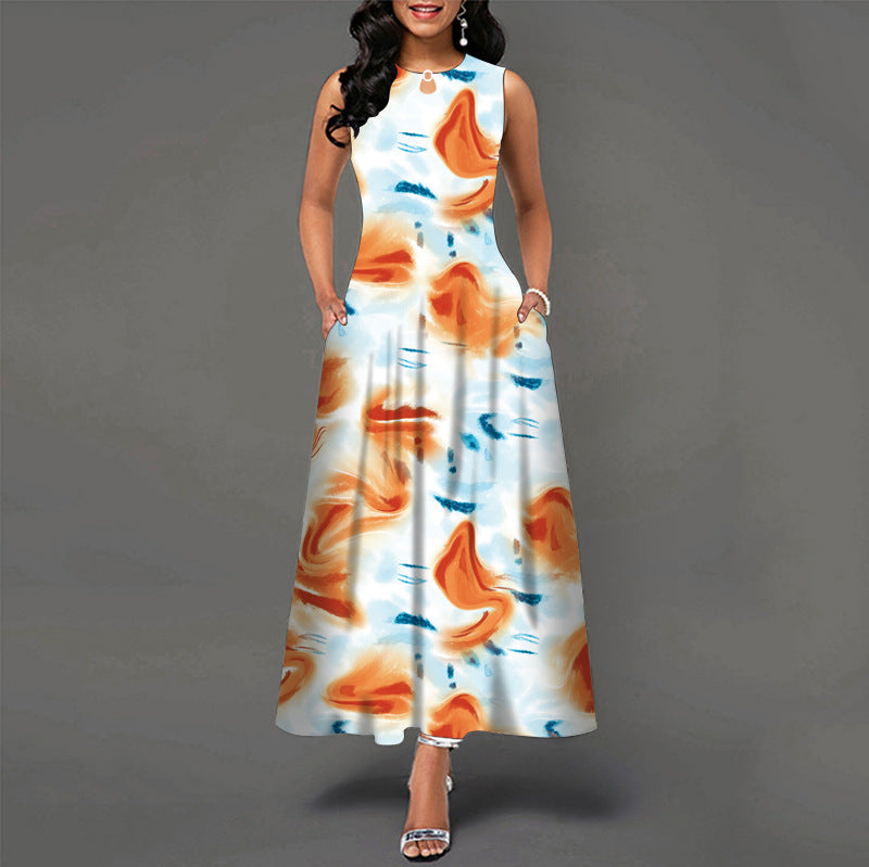 Bianca™ - Robe Décontractée Sans Manches avec Jupe Évasée