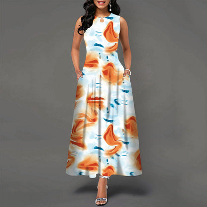 Bianca™ - Robe Décontractée Sans Manches avec Jupe Évasée