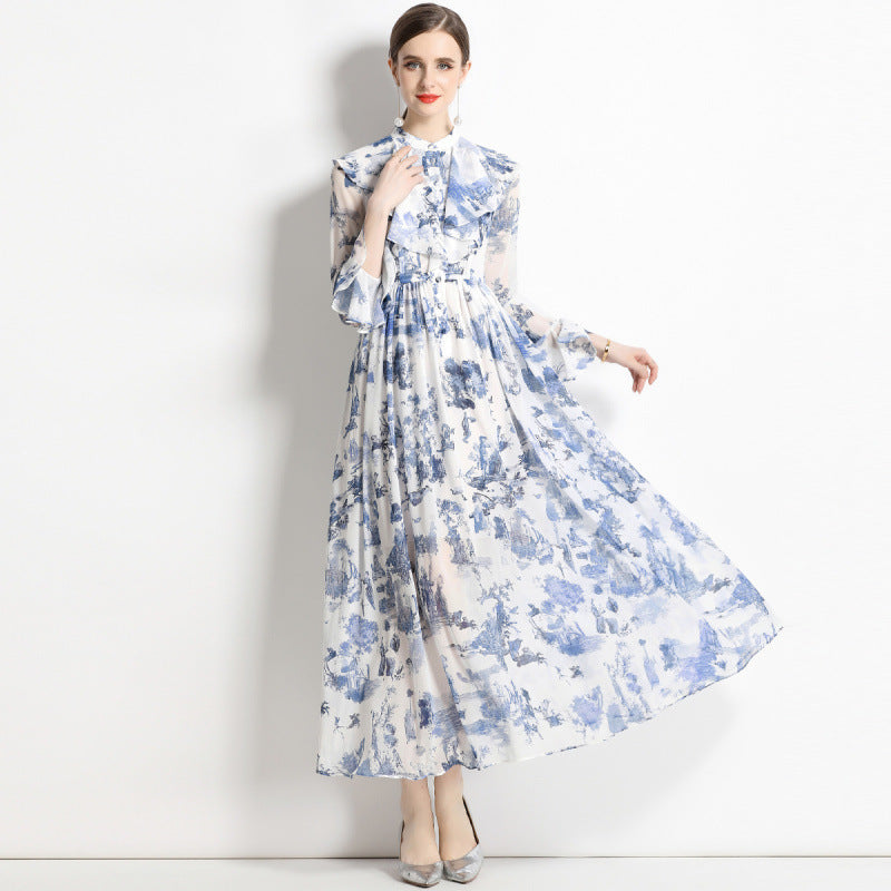Gabby | Robe Élégante à Imprimé Encre