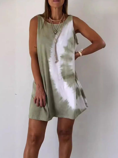 Josie - Robe Mini avec Imprimé Tie Dye Dégradé