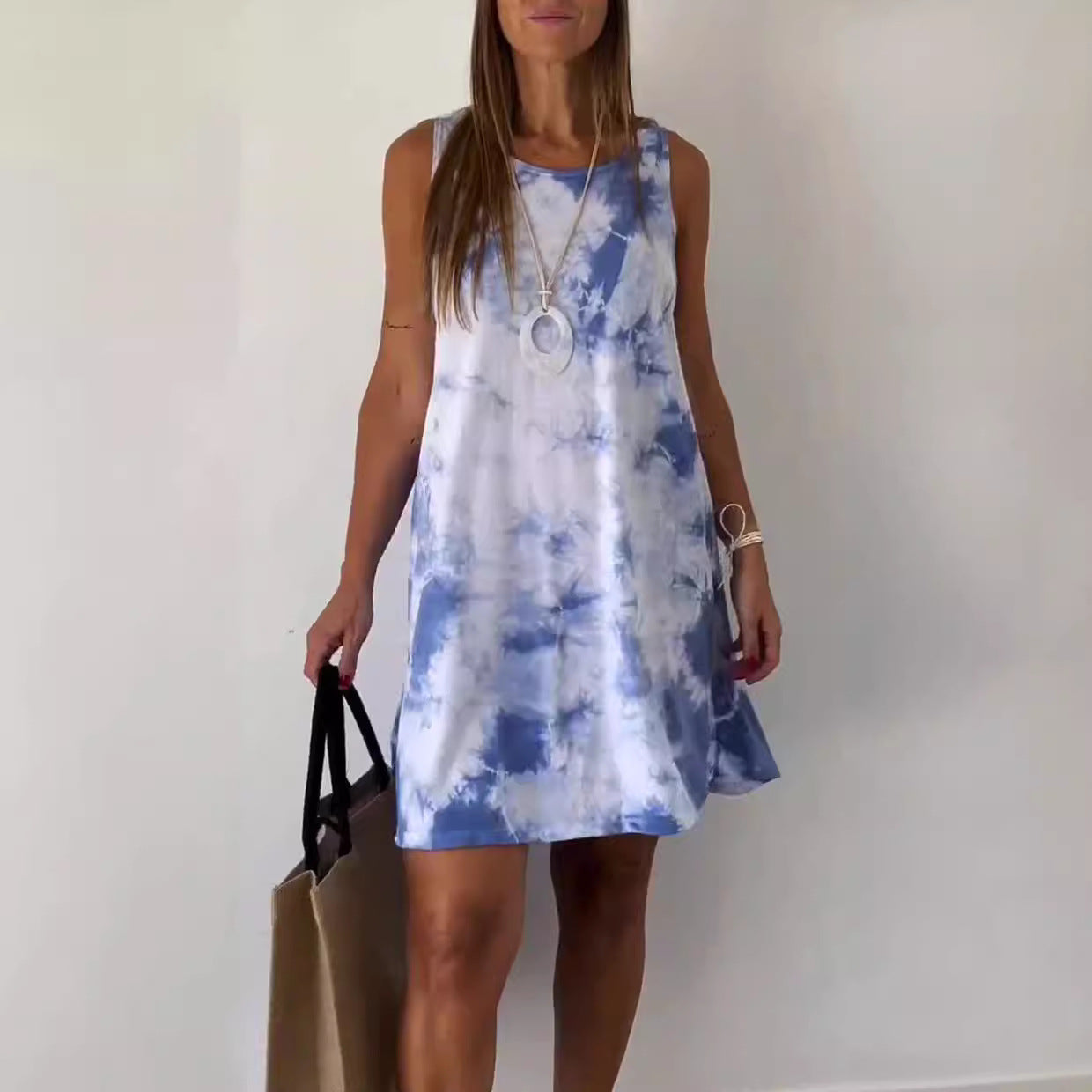 Josie - Robe Mini avec Imprimé Tie Dye Dégradé