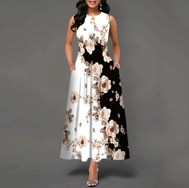 Bianca™ - Robe Décontractée Sans Manches avec Jupe Évasée