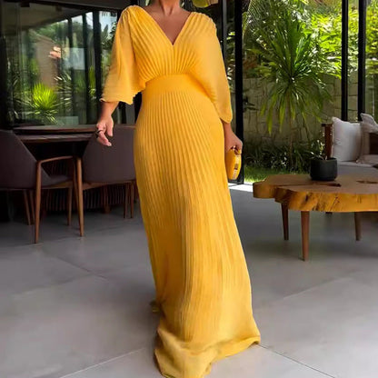 Ria™ - Robe Maxi à Côtes Flottantes
