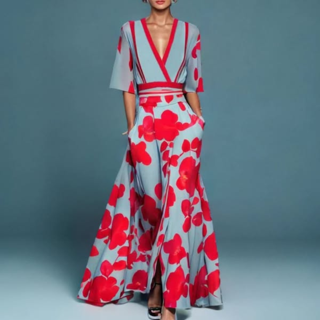 Michelle™ - Robe Longue Florale Élégante
