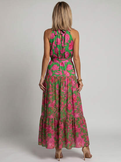 Rowen | Robe Midi Drapée à Col Halter