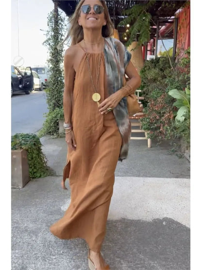 Gina™ - Robe Longue à Col Halter