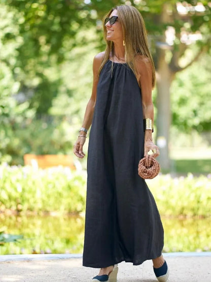 Gina™ - Robe Longue à Col Halter