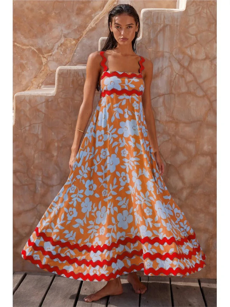 Solana - Robe Maxi Florale Élégante