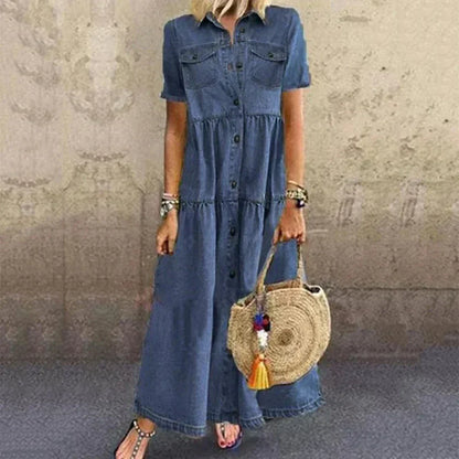 Vibeke | Robe en Denim Doux