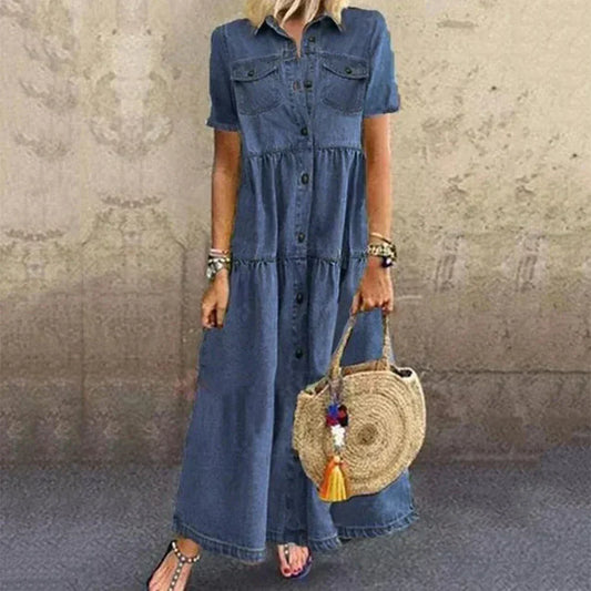 Vibeke | Robe en Denim Doux