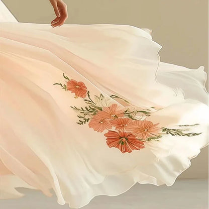 Amelia | Robe de soirée élégante à taille haute et décolleté en V