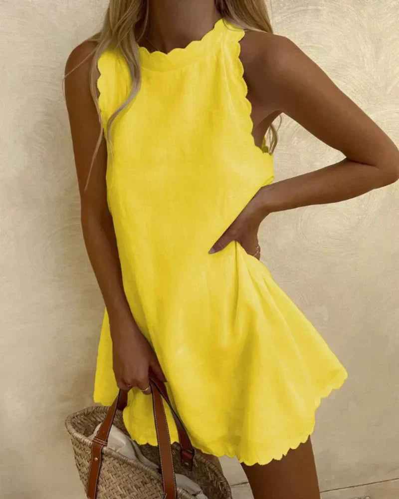 Nathalie | Robe sans manches à volants