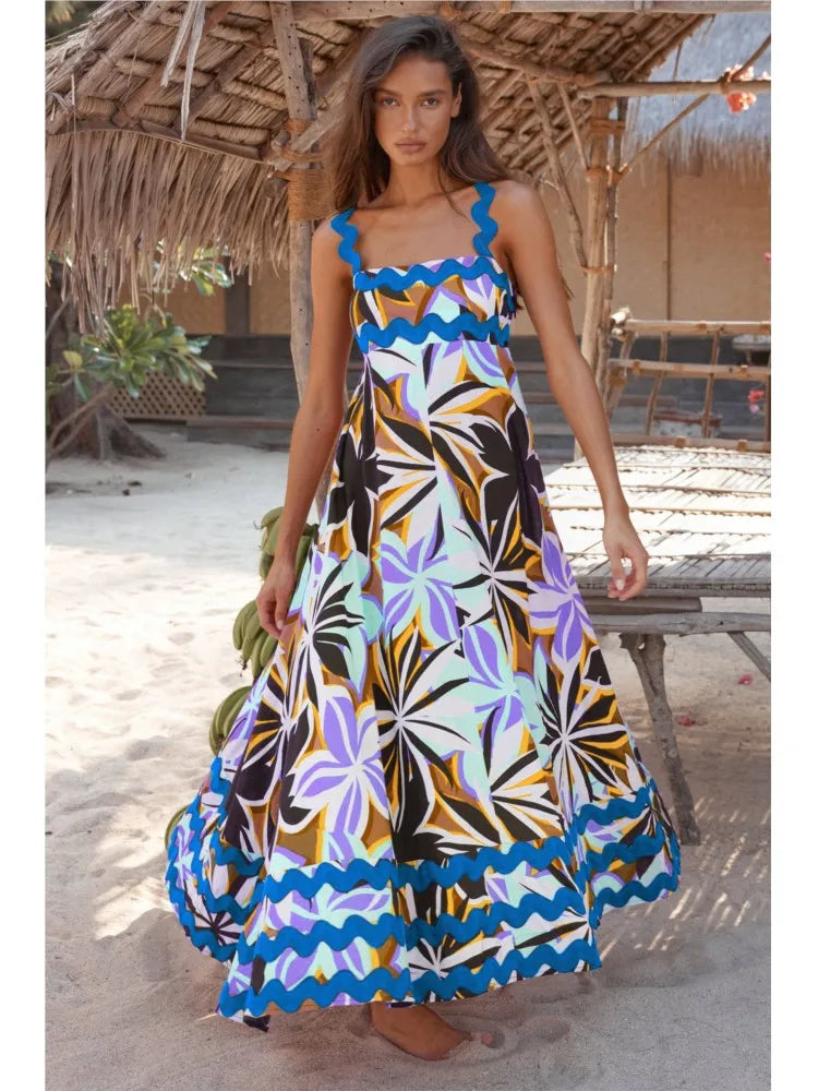 Solana - Robe Maxi Florale Élégante