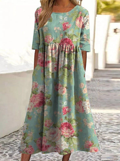 Wendy | Robe Midi Décontractée Brodée