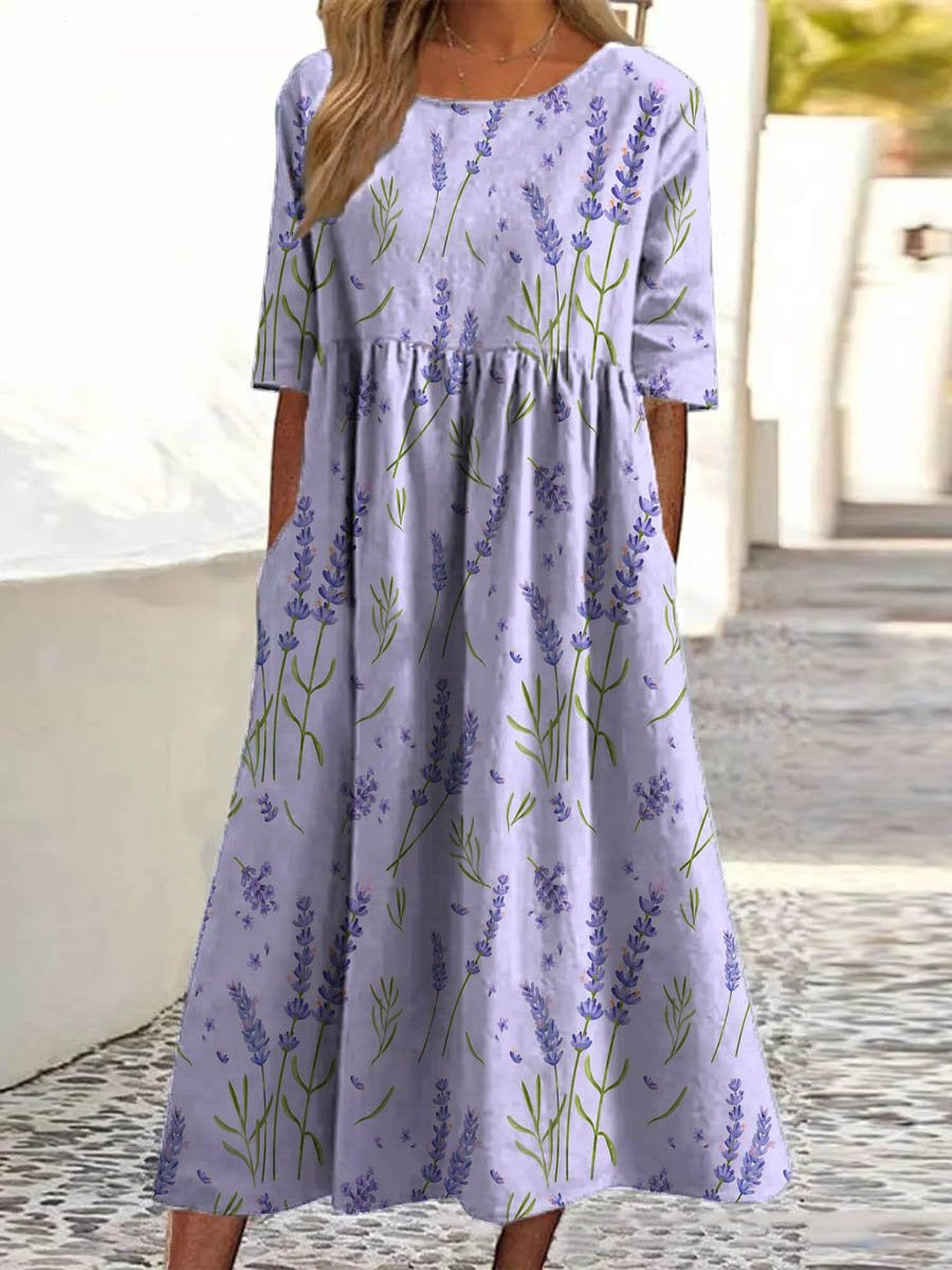 Wendy | Robe Midi Décontractée Brodée
