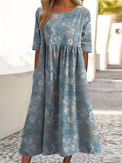 Wendy | Robe Midi Décontractée Brodée