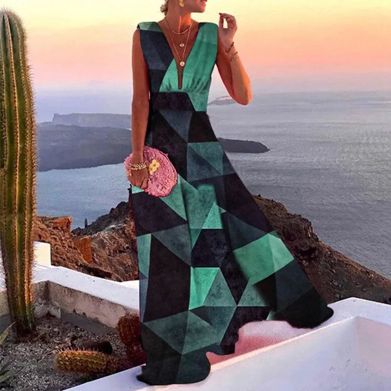 Lynor™ | Robe sans manches florale élégante dans un style chic français