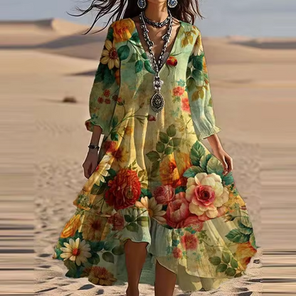 Ida™ - Robe V-Neck Vintage Boho