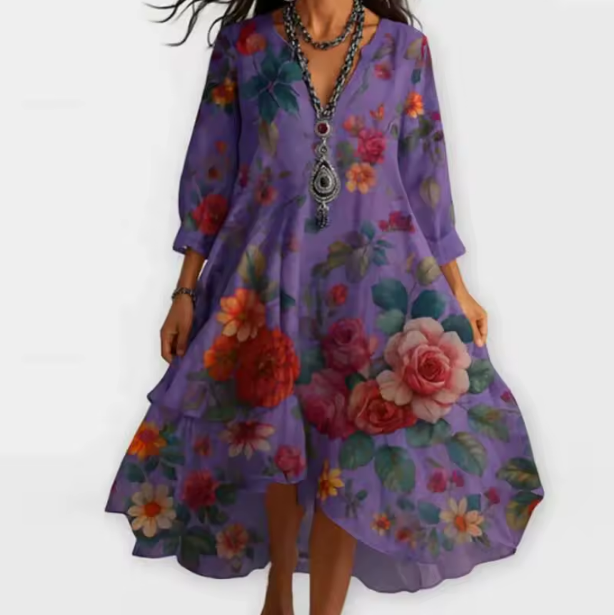 Ida™ - Robe V-Neck Vintage Boho