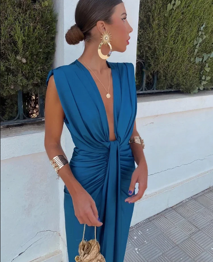 Selena - Robe Drapée Ardente