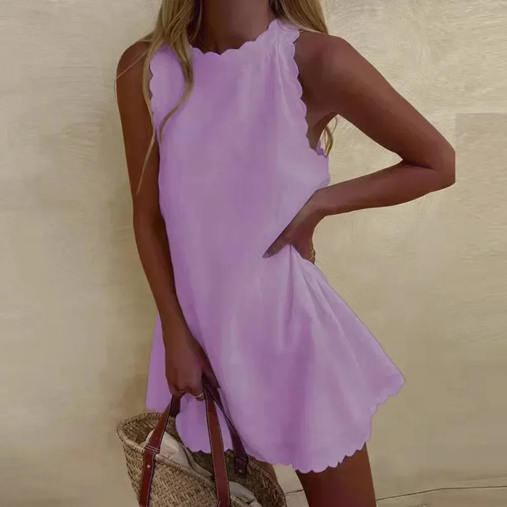 Nathalie | Robe sans manches à volants