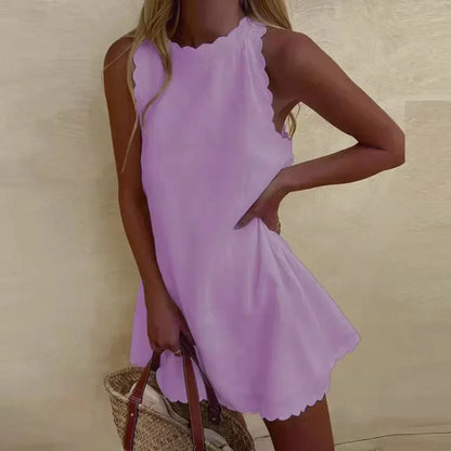 Nathalie | Robe sans manches à volants